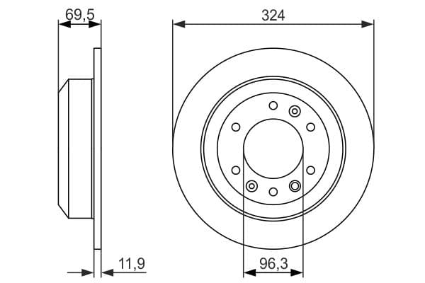 Bosch BD1441 Fren diski; arka küçük görsel 5