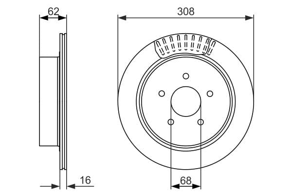 Bosch BD1449 Fren diski; arka küçük görsel 5