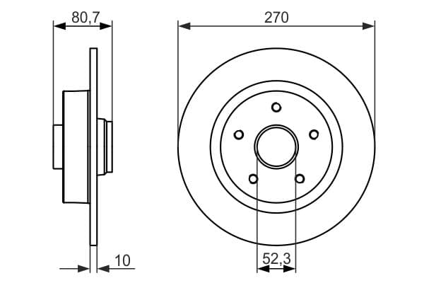 Bosch BD1450 Fren diski; arka küçük görsel 5