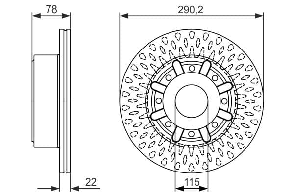 Bosch BD1453 Fren diski; arka küçük görsel 5
