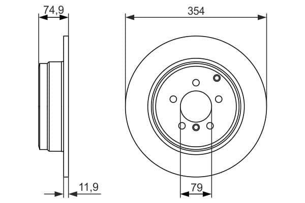 Bosch BD1455 Fren diski; arka küçük görsel 5