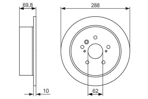 Bosch BD1457 Fren diski; arka küçük görsel 5