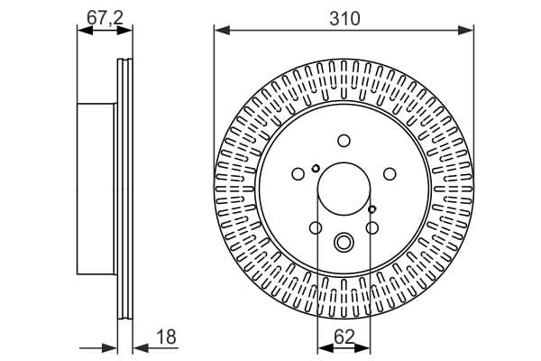 Bosch BD1458 Fren diski; arka küçük görsel 5