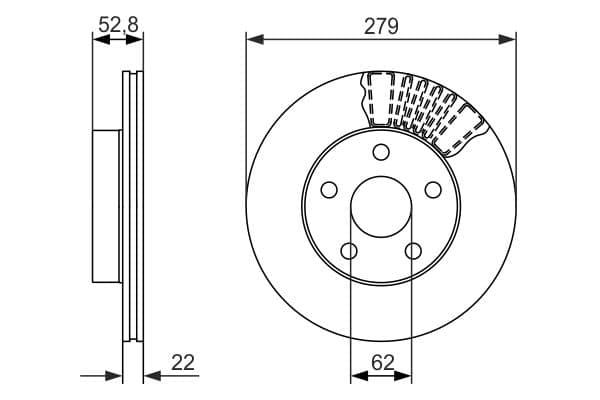 Bosch BD1461 Fren diski; ön küçük görsel 5