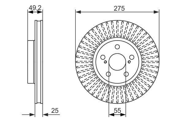Bosch BD1462 Fren diski; ön küçük görsel 5
