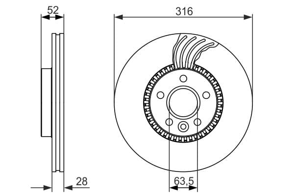 Bosch BD2119 Fren diski; ön küçük görsel 5