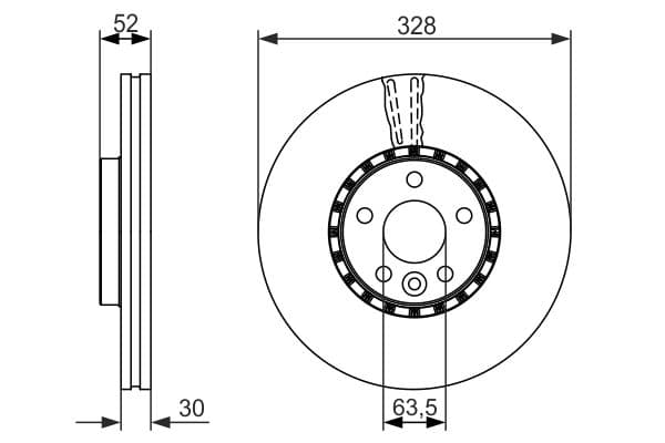 Bosch BD1464 Fren diski; ön küçük görsel 5