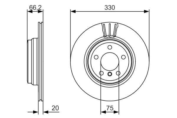 Bosch BD1671 Fren diski; arka küçük görsel 5