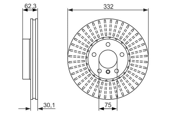 Bosch BD1469 Fren diski; ön küçük görsel 5