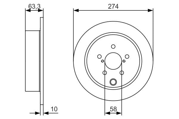 Bosch BD1674 Fren diski; arka küçük görsel 5