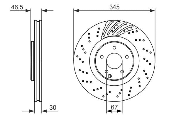 Bosch BD1495 Fren diski; ön küçük görsel 5