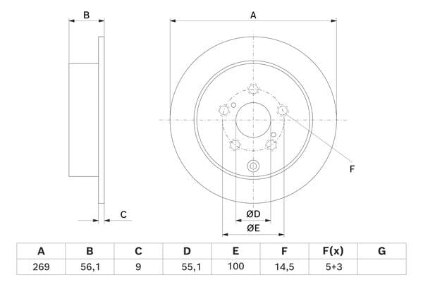 Bosch BD1502 Fren diski; arka küçük görsel 5
