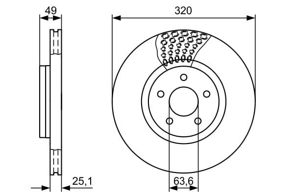 Bosch BD1677 Fren diski; ön küçük görsel 5