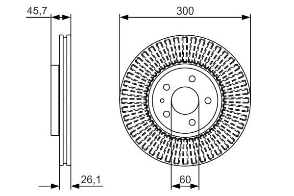 Bosch BD1678 Fren diski; ön küçük görsel 5