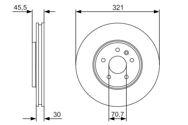 Bosch BD1679 Fren diski; ön küçük görsel 5