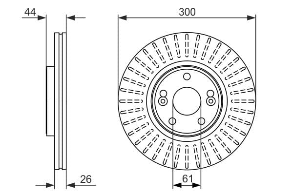 Bosch BD1508 Fren diski; ön küçük görsel 5