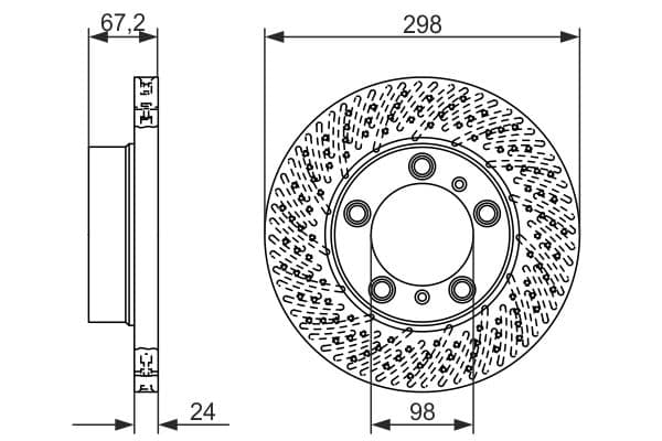 Bosch BD1512 Fren diski; ön küçük görsel 5
