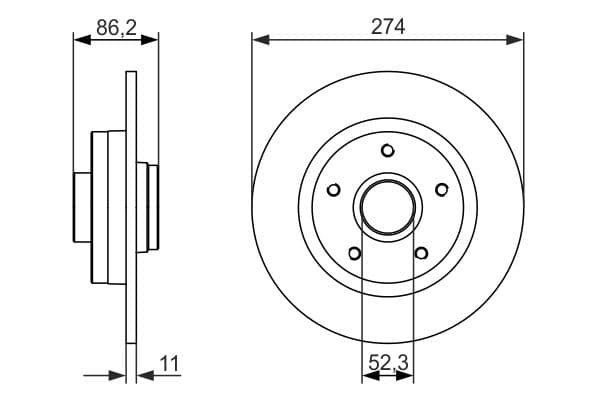 Bosch BD1519 Fren diski; arka küçük görsel 5