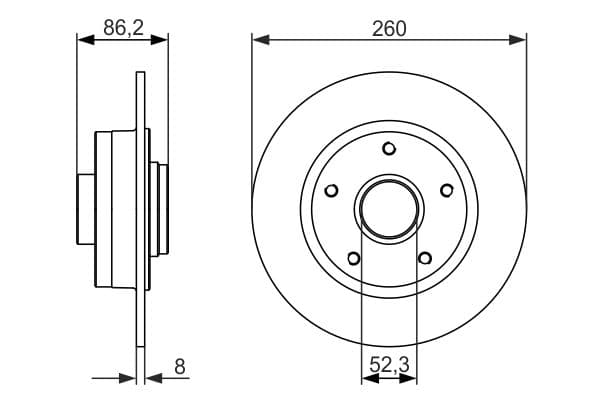 Bosch BD1521 Fren diski; arka küçük görsel 5