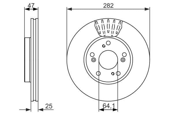 Bosch BD1523 Fren diski; ön küçük görsel 5