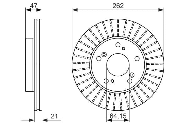 Bosch BD1524 Fren diski; ön küçük görsel 5