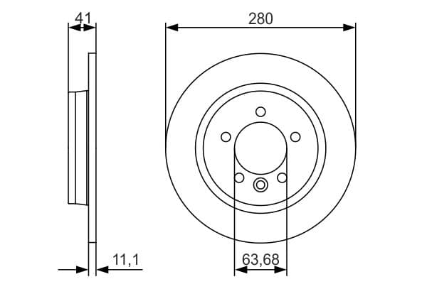 Bosch BD1683 Fren diski; arka küçük görsel 5