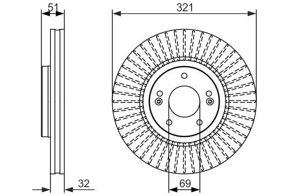 Bosch BD1527 Fren diski; ön küçük görsel 5
