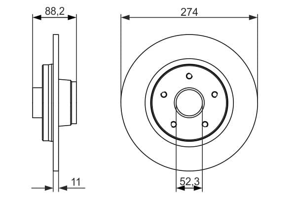 Bosch BD1530 Fren diski; arka küçük görsel 5