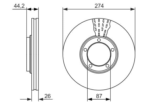 Bosch BD1531 Fren diski Premium1; ön küçük görsel 5