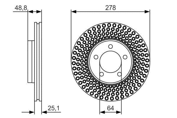 Bosch BD1684 Fren diski; ön küçük görsel 5