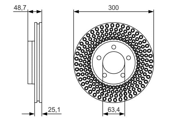 Bosch BD1685 Fren diski; ön küçük görsel 5