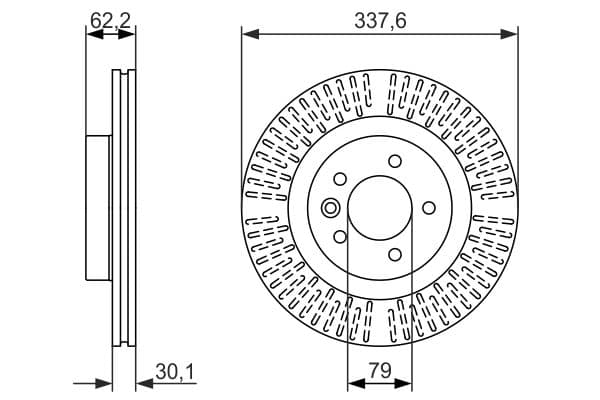 Bosch BD1538 Fren diski; ön küçük görsel 5