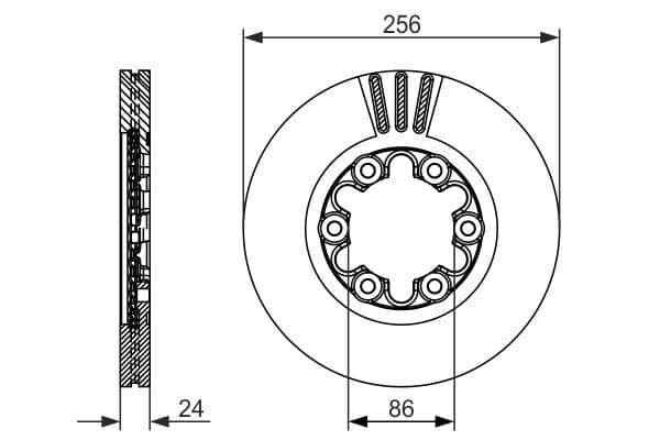 Bosch BD1544 Fren diski; ön küçük görsel 5