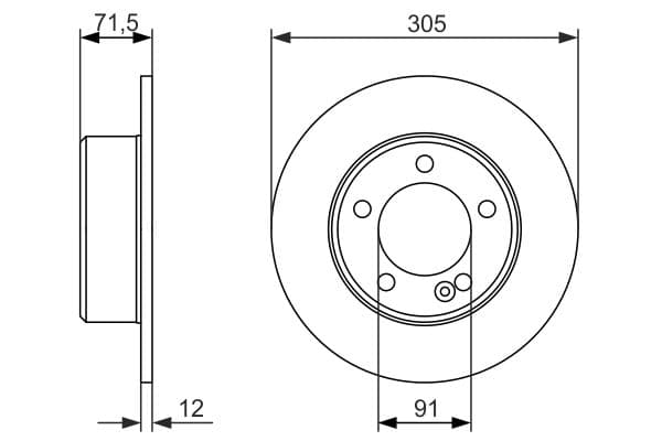 Bosch BD1546 Fren diski; arka küçük görsel 5