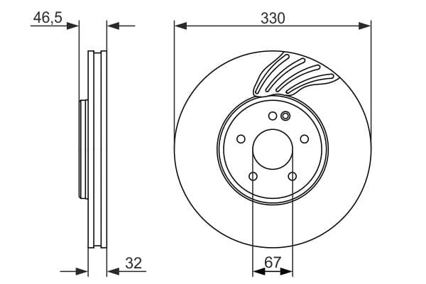 Bosch BD1551 Fren diski; ön küçük görsel 5