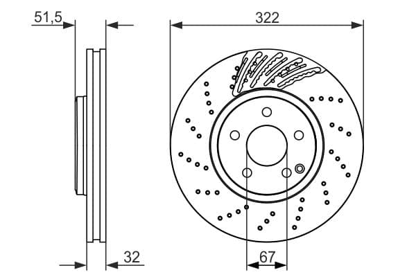 Bosch BD1552 Fren diski; ön küçük görsel 5