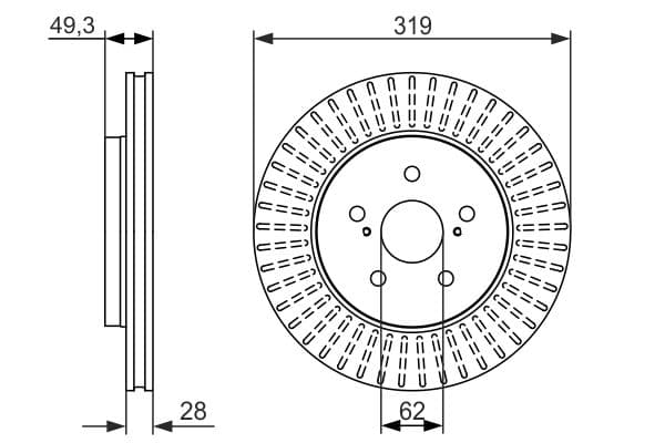 Bosch BD1554 Fren diski; ön küçük görsel 5