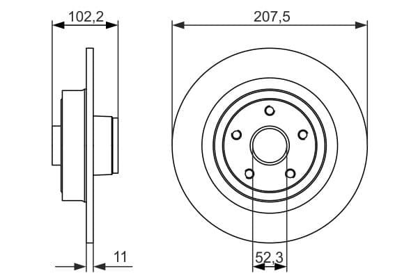 Bosch BD1556 Fren diski; arka küçük görsel 5