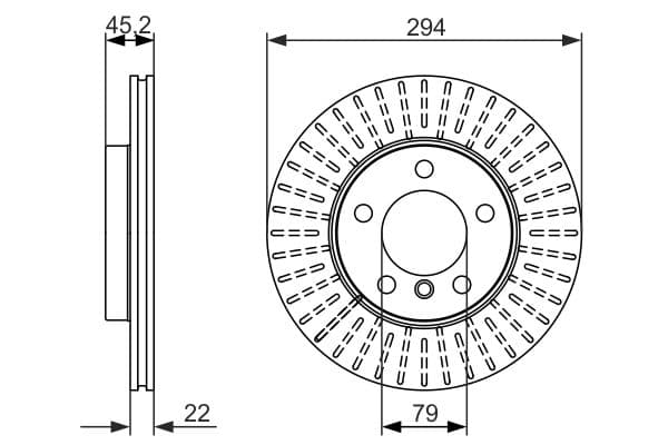 Bosch BD1557 Fren diski; ön küçük görsel 5