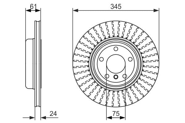 Bosch BD1561 Fren diski Premium2; arka küçük görsel 5