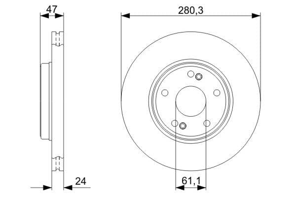 Bosch BD1118 Fren diski; ön küçük görsel 5