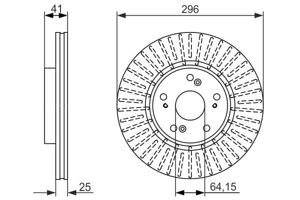 Bosch BD1574 Fren diski; ön küçük görsel 5