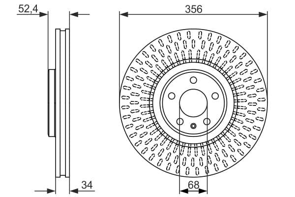 Bosch BD1578 Fren diski; ön küçük görsel 5