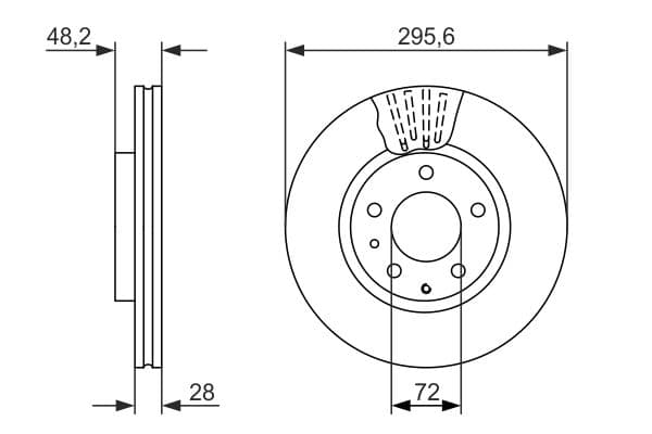 Bosch BD1588 Fren diski; ön küçük görsel 5