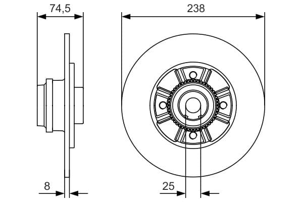 Bosch BD1589 Fren diski; arka küçük görsel 5