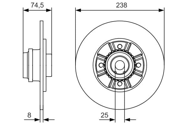 Bosch BD1590 Fren diski; arka 1