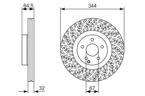Bosch BD1594 Fren diski; ön küçük görsel 5