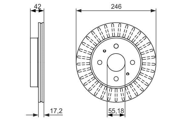 Bosch BD1599 Fren diski; ön küçük görsel 5