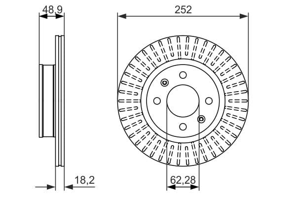 Bosch BD1600 Fren diski; ön küçük görsel 5