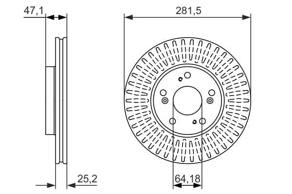 Bosch BD1611 Fren diski; ön küçük görsel 5